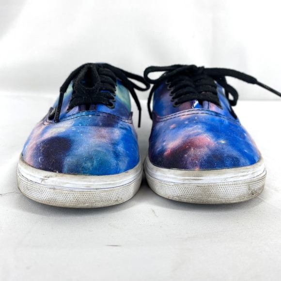 Vans Galaxy Lace Up Skate Shoes Flat Low Top Blue Purple Cosmic Space Canvas 5.5 - Picture 4 of 7